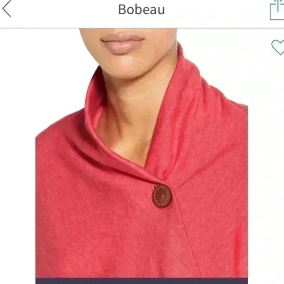 Bobeau one button wrap cardigan - Picture 2 of 8